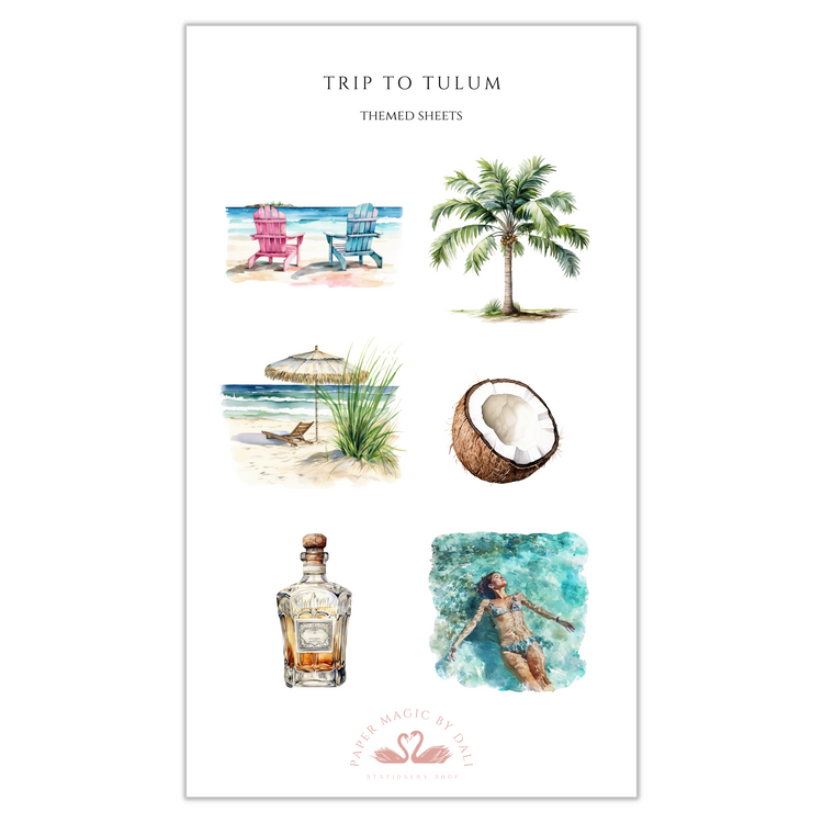 Trip to Tulum - Theme Sheets