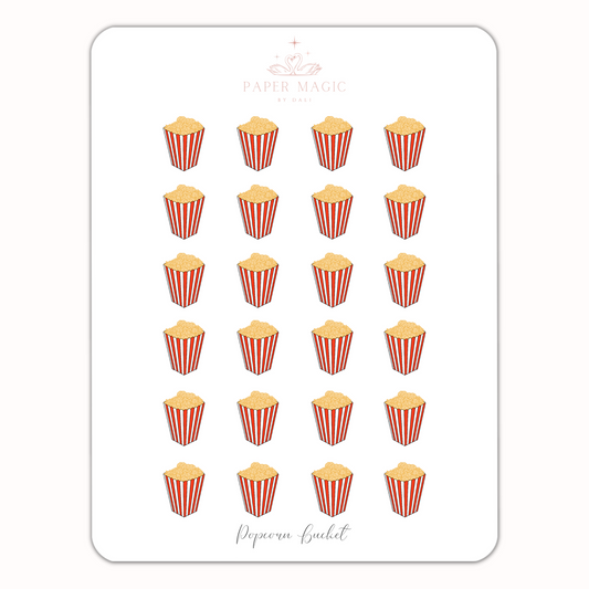 Theater Popcorn Icon Stickers