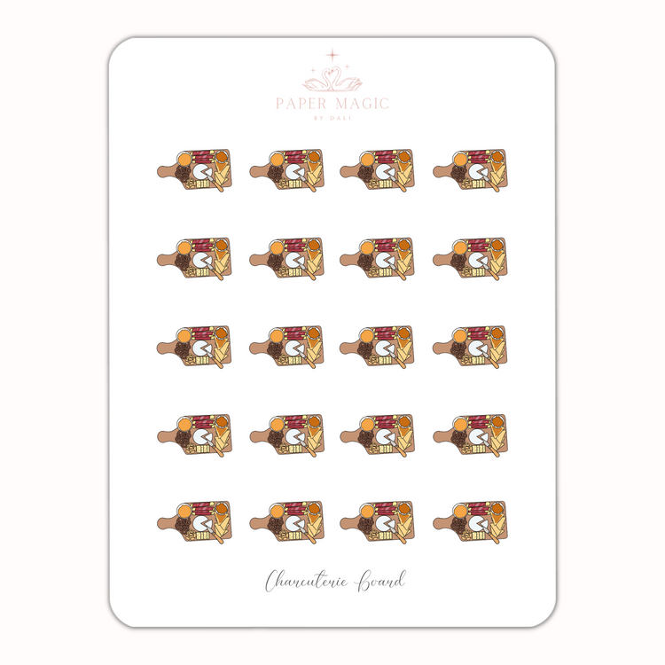 Charcuterie Board Icon Planner Stickers