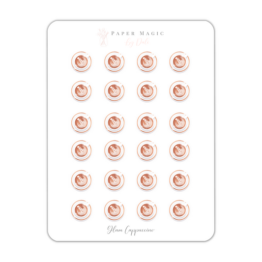 Glam Cappuccino Planner Icon Stickers