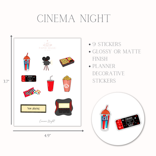 Cinema Night Deco Sheet