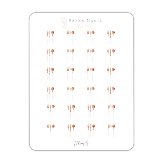 Meal Utensils Planner Icon Stickers