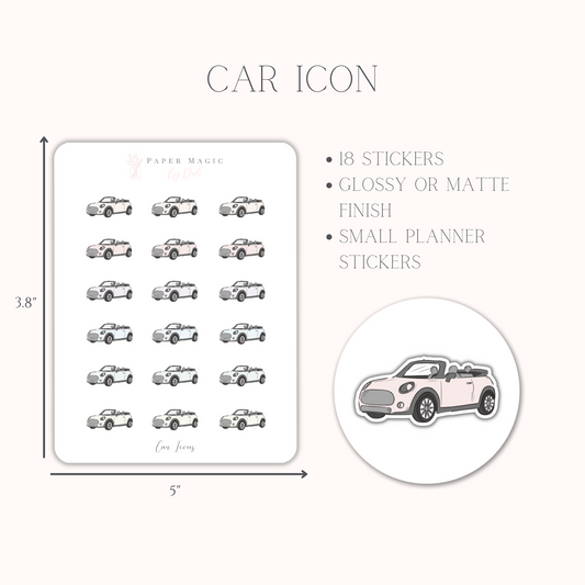 Car Planner Icon Stickers