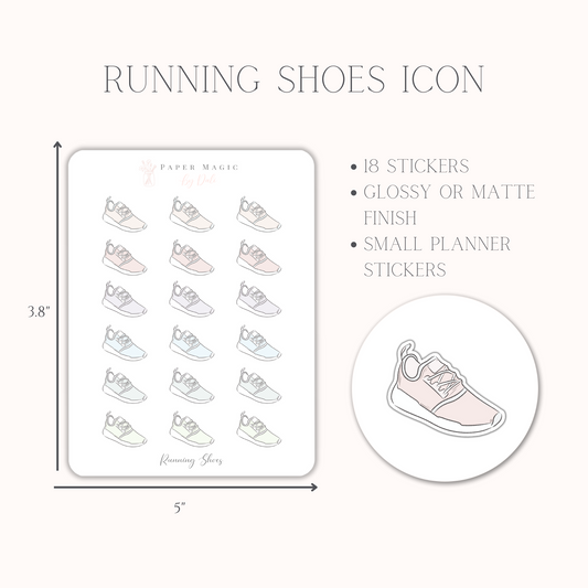 Running Shoes Planner Icon Stickers