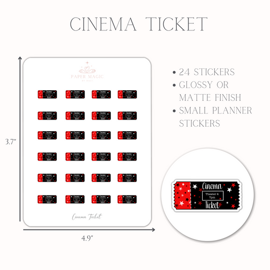 Theater Ticket Icon Stickers