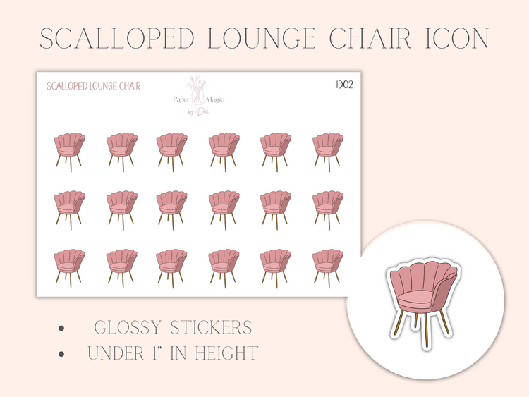 Scalloped Lounge Chair Icon