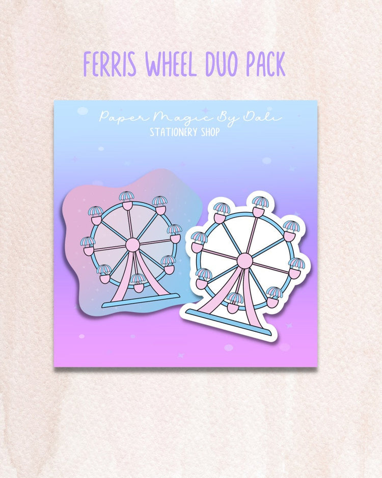 Sticker Pack Aesthetic | Sticker Bundle | Laptop Sticker Pack | Journal Stickers | Ferris Wheel Sticker | Carnival Theme | Carnival Stickers