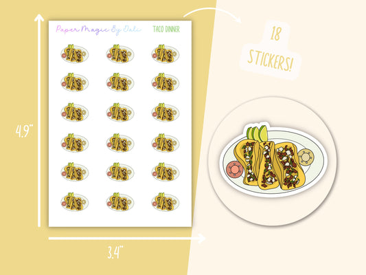 Taco Icon Planner Stickers